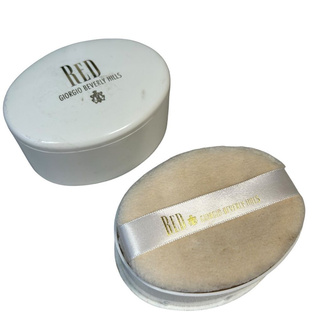 Vintage Beverly Hills, red, perfumed, dusting powder‎